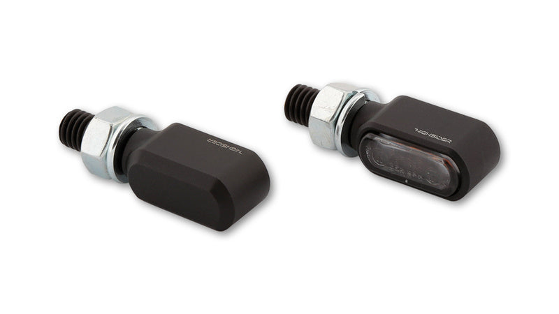 6in1 LED Blinker Highsider Little Bronx schwarz mit Rück- & Bremslicht