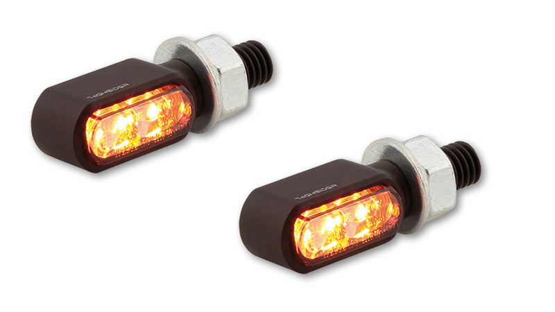 4in1 LED Blinker Highsider Little Bronx schwarz mit Rück- & Bremslicht