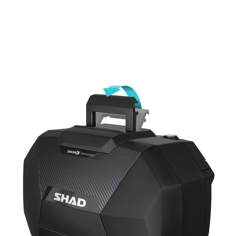 Erweiterbarer Seitenkoffersatz SHAD SH38X Carbon für 3P & 4P System