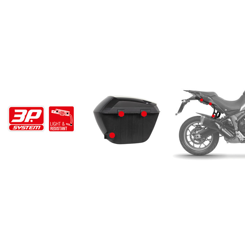 Seitenkoffersatz SHAD SH23 Schwarz für 3P System