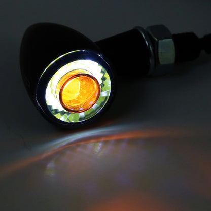 4in1 LED Blinker Highsider Apollo Bullet schwarz mit Positionslicht