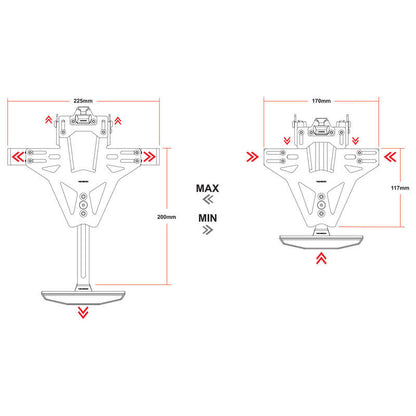 Kennzeichenhalter Highsider Akron-RS Pro für Yamaha R7