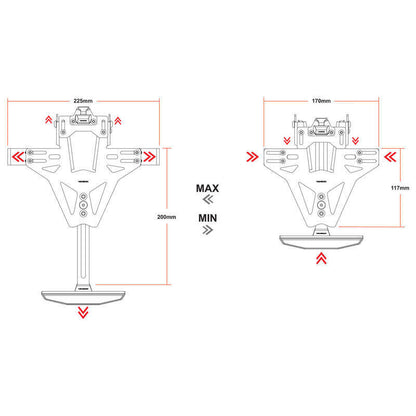 Kennzeichenhalter Highsider Akron-RS Pro für BMW S 1000 R /RR