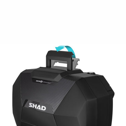 Erweiterbarer Seitenkoffersatz SHAD SH38X Carbon für 3P & 4P System