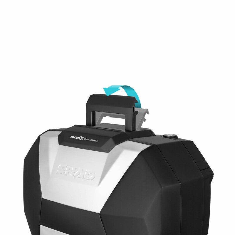 Erweiterbarer Seitenkoffersatz SHAD SH38X Aluminium für 3P & 4P System