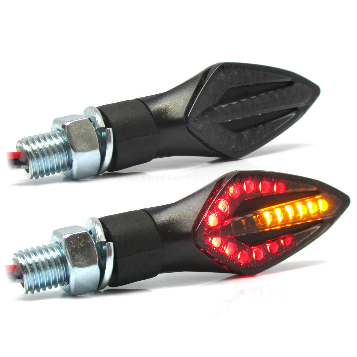 LED Lauflichtblinker Paar Progress-Line Trident mit Rücklicht, 12V / 2,7W, E-geprüft