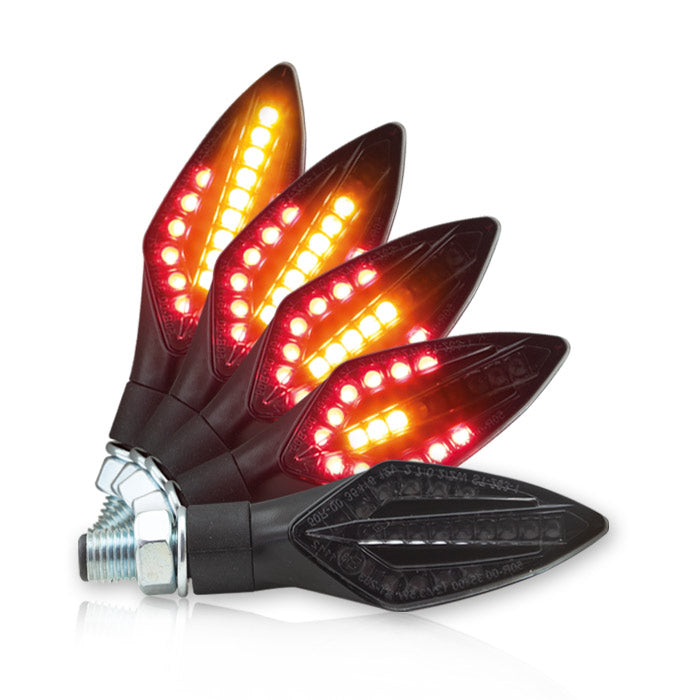 LED Lauflichtblinker Paar Progress-Line Trident mit Rücklicht, 12V / 2,7W, E-geprüft