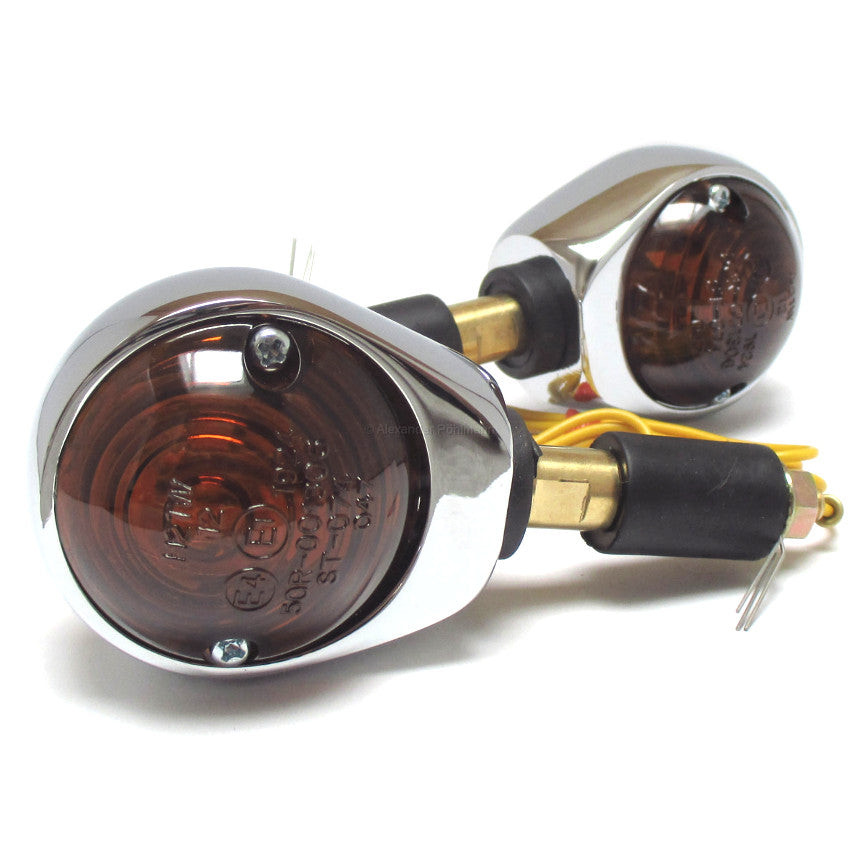 Lenkerendenblinker Paar Progress-Line Ochsenaugen, 12V / 21W, E-geprüft