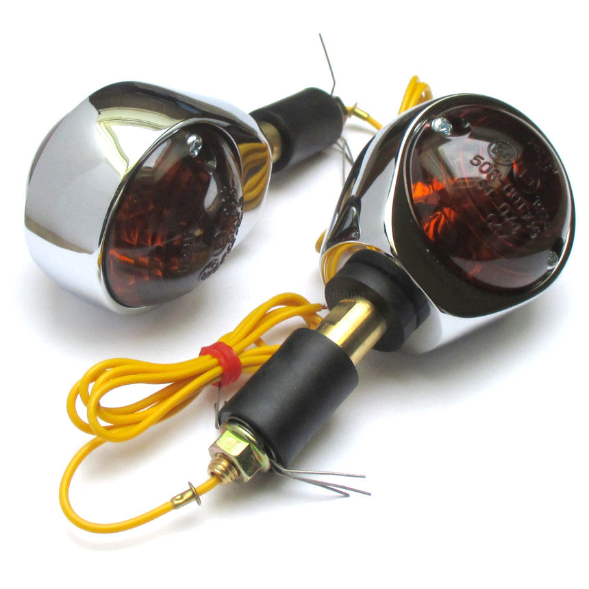 Lenkerendenblinker Paar Progress-Line Ochsenaugen, 12V / 21W, E-geprüft