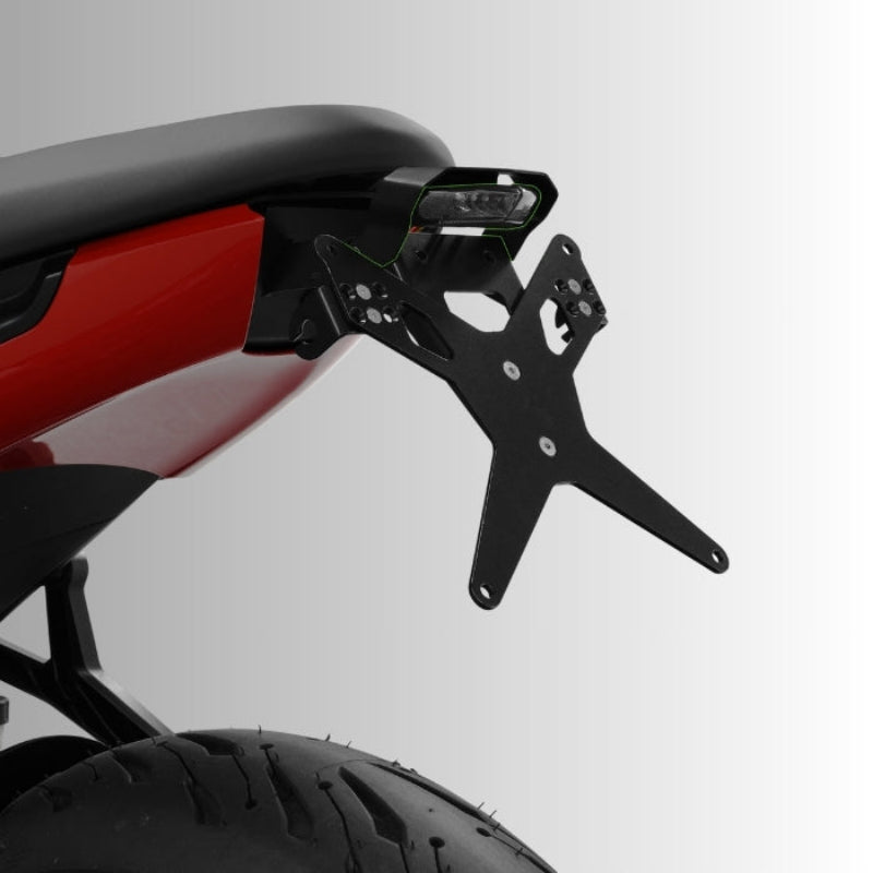 Kennzeichenhalter Set Zieger X-Line für Triumph Trident 660 (2021-), inkl. Rücklicht